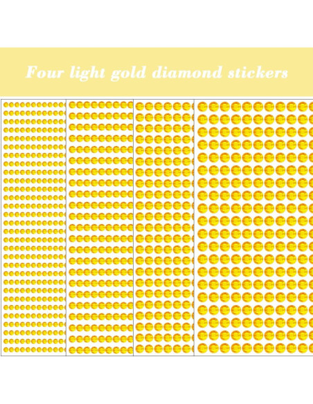 Stickers de Rhinestone Autoadhesivos Jacnkb - 1799 Piezas 3-6mm
