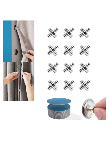 24 Clips Magnéticos para Cortinas M_lapis - Fuerte Sujeción