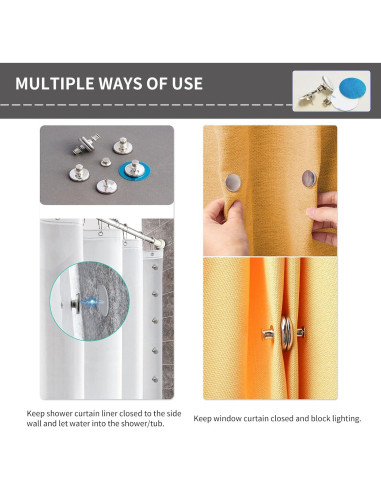 24 Clips Magnéticos para Cortinas M_lapis - Fuerte Sujeción
