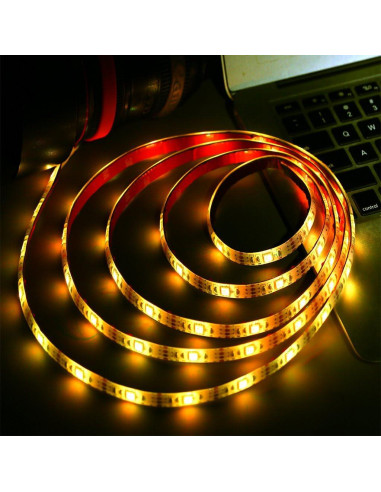 Luces de tira LED a pilas HIKENRI 2m con control remoto 24 teclas