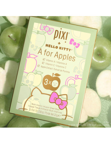 Mascarillas de Hoja Hidratantes Pixi Hello Kitty - 3 Unidades