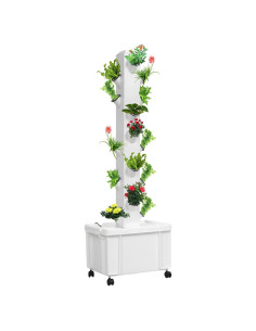 Torre Hidropónica Bluethy 5 Capas 20 Agujeros con Ruedas