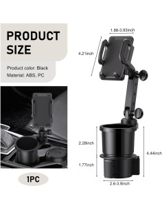 Soporte para Teléfono Móvil en Portavasos Downhill 2 en 1 2