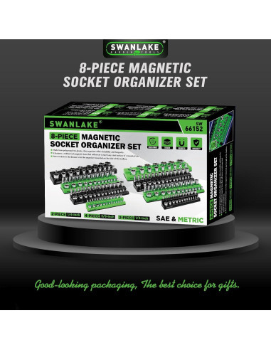 Organizador de Enchufes Magnético 8 PZS Swanlake Verde/Negro