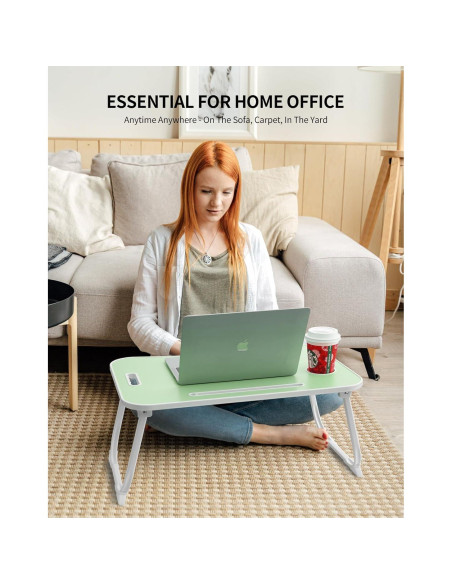 Mesa Plegable para Laptop ZEAPTAC Verde Pasto 60x40 cm
