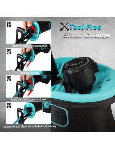 Sierra Recíproca Inalámbrica DURATECH 20V 4.0Ah 3000SPM