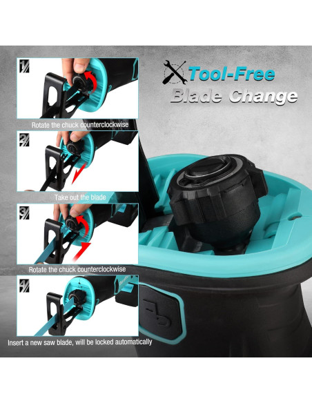 Sierra Recíproca Inalámbrica DURATECH 20V 4.0Ah 3000SPM