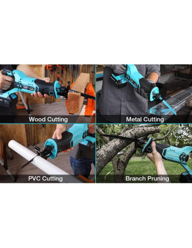 Sierra Recíproca Inalámbrica DURATECH 20V 4.0Ah 3000SPM