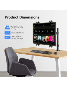 Adaptador VESA Suptek para Monitores 17 a 27" Negro 2