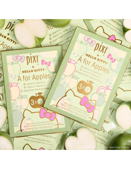 Mascarillas de Hoja Hidratantes Pixi Hello Kitty - 3 Unidades