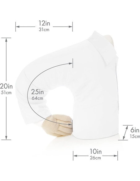 Almohada Novio Grande Blanca - Microperlas y Algodón