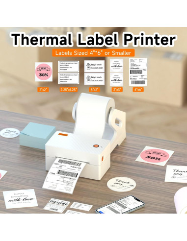 Impresora de Etiquetas Térmicas Bluetooth Shanyin A82Pro 4x6