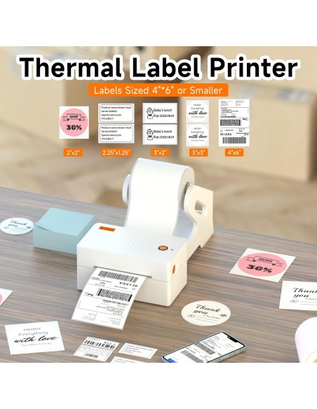 Impresora de Etiquetas Térmicas Bluetooth Shanyin A82Pro 4x6