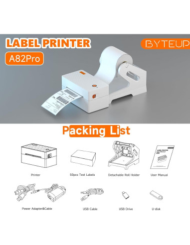 Impresora de Etiquetas Térmicas Bluetooth Shanyin A82Pro 4x6