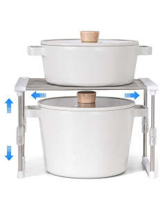 Organizador de Gabinete Ajustable Carrotez Blanco 30-50 cm