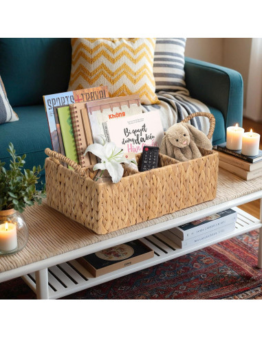 Cesta de Almacenamiento SIEUSALEVN de Jacinto de Agua 4 Secciones