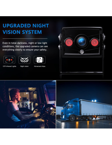 Kit de Monitor Doble 7" HD 1080P DVKNM con 2 Cámaras IP69