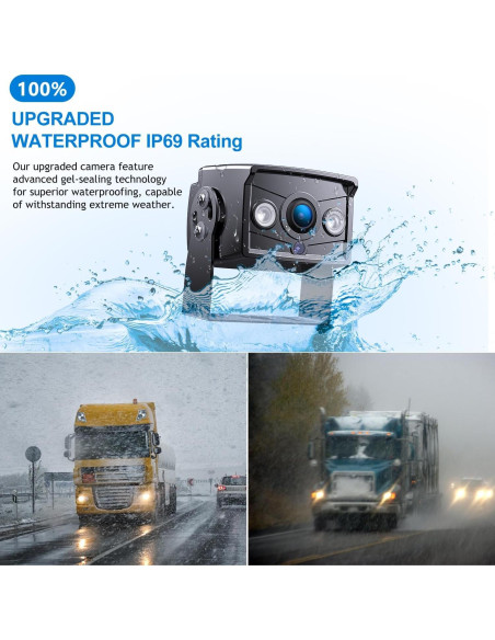 Kit de Monitor Doble 7" HD 1080P DVKNM con 2 Cámaras IP69