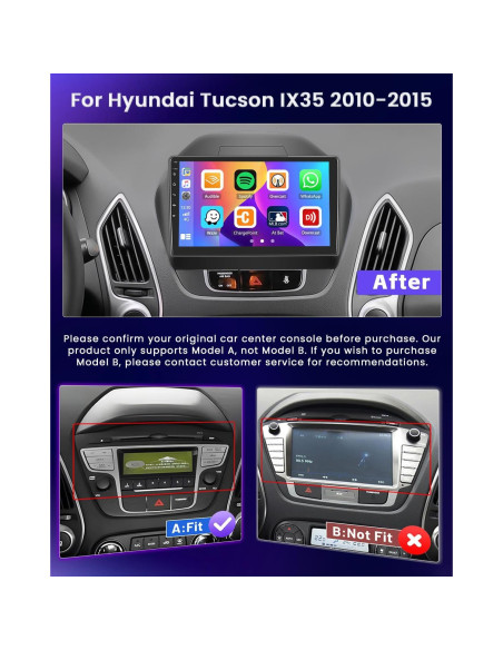 Estéreo de Coche Android Hikity 10.1" 2GB 64GB para Hyundai Tucson IX35 2010-2015
