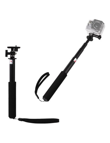 Bastón de Selfie Aluminio Extensible 75.5 cm para GoPro y Smartphone