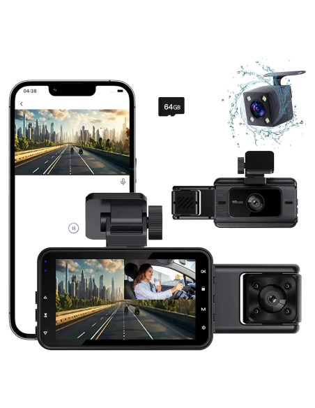 Cámara de Tablero XIKLOP FHD 1080P 3 Canales con WiFi