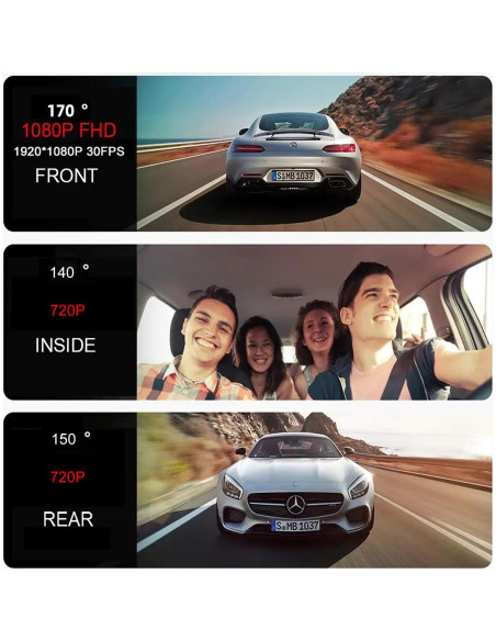 Cámara de Tablero XIKLOP FHD 1080P 3 Canales con WiFi