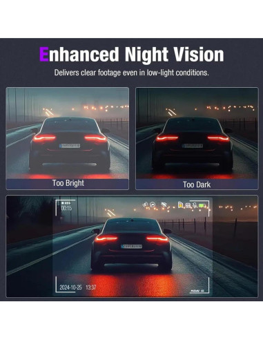 Cámara de Tablero XIKLOP FHD 1080P 3 Canales con WiFi