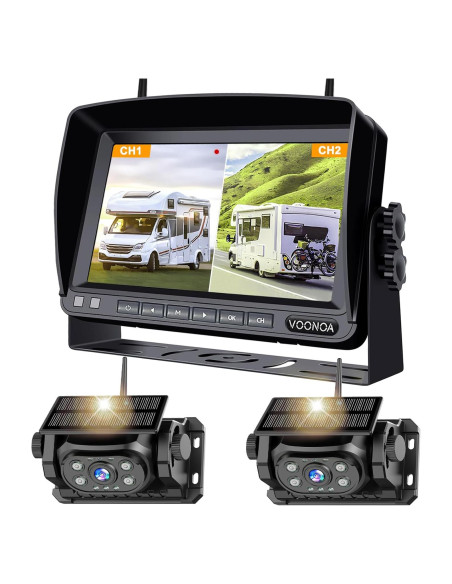 Cámara de Respaldo Inalámbrica VOONOA 1080P con Monitor 7"