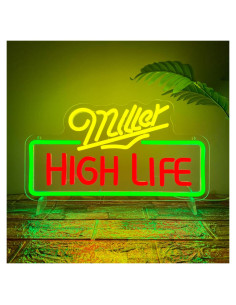 Letrero de Neón Beer High Life Regulable 39.9x21.8 cm