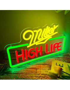 Letrero de Neón Beer High Life Regulable 39.9x21.8 cm 2