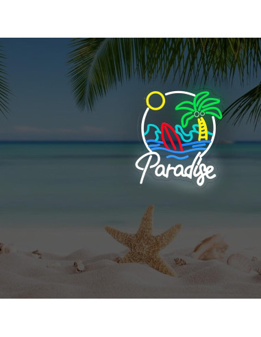 Luz de Neón LED Paraíso de Palma - Decoración Tropical