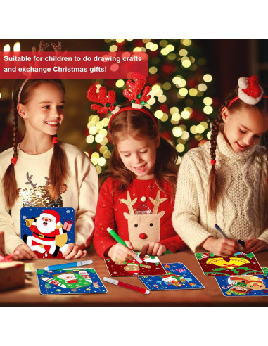 Rompecabezas de Madera Navideños Gisgfim - 8 Piezas para Colorear