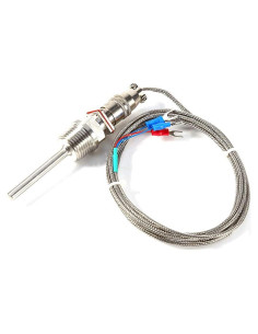Sonda de Temperatura RTD PT100 Fafeicy 2m Rosca NPT 1/2"
