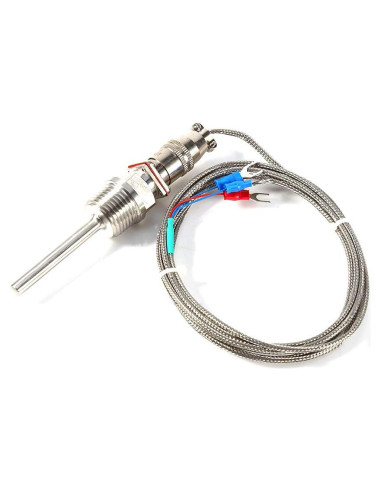 Sonda de Temperatura RTD PT100 Fafeicy 2m Rosca NPT 1/2"