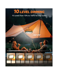 Linterna de Camping LED Arsoer BO-03, IP67, 10000mAh, 150h 2