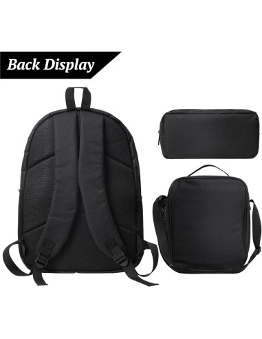 Mochila Escolar 3 en 1 Hip Hop Kid con Almuerzo y Estuche