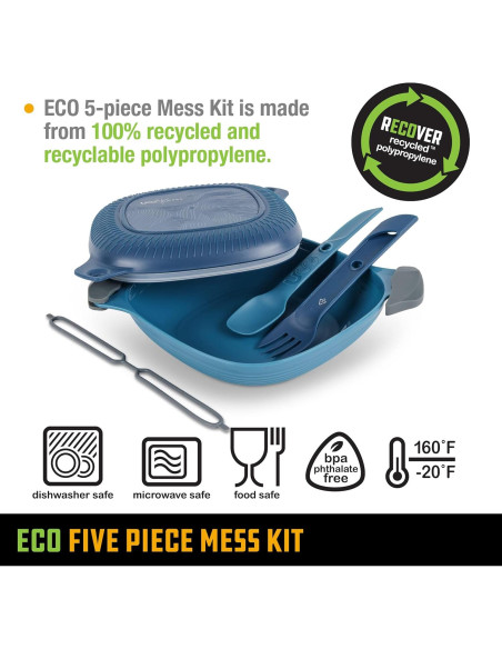 Kit de Comida de Camping UCO 5 Piezas Eco Azul
