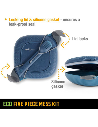 Kit de Comida de Camping UCO 5 Piezas Eco Azul