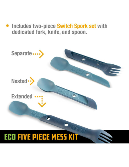 Kit de Comida de Camping UCO 5 Piezas Eco Azul