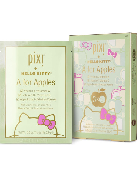 Mascarillas de Hoja Hidratantes Pixi Hello Kitty - 3 Unidades
