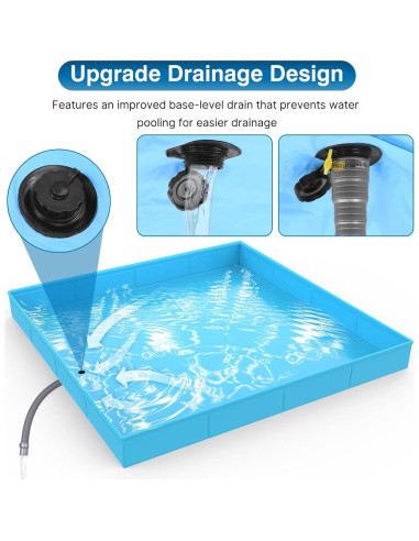 Base de Ducha Portátil ANTEQI HW-006 101.6x101.6cm Azul