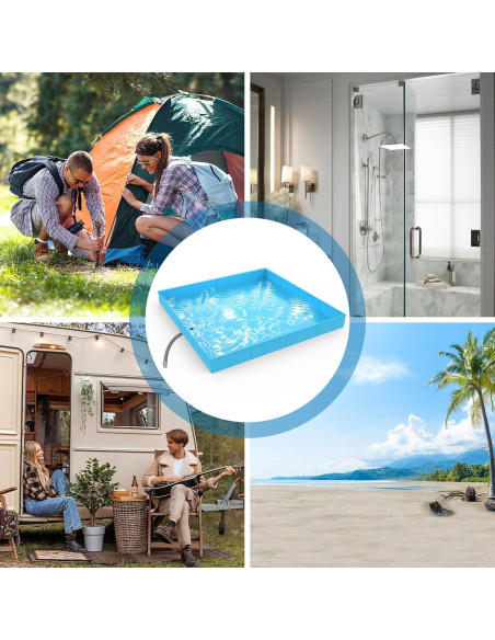 Base de Ducha Portátil ANTEQI HW-006 101.6x101.6cm Azul