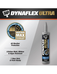 Sellador DAP Dynaflex Ultra 10.1 Oz Gris Claro para Exteriores 2