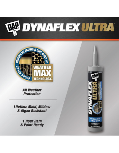 Sellador DAP Dynaflex Ultra 10.1 Oz Gris Claro para Exteriores