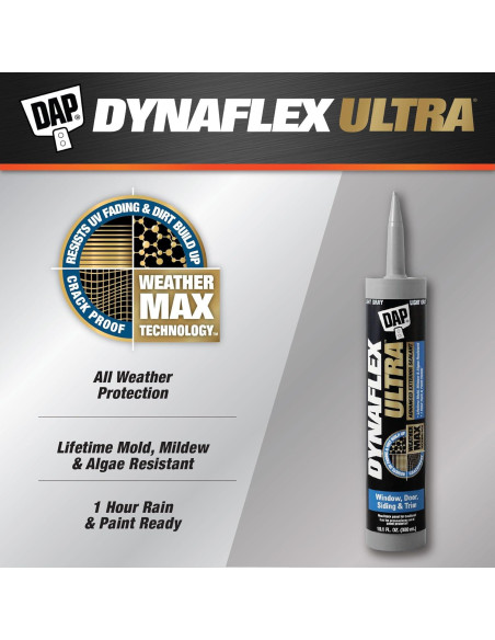 Sellador DAP Dynaflex Ultra 10.1 Oz Gris Claro para Exteriores