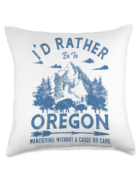 Almohada Vintage Camping Oregon 45x45 cm Poliester