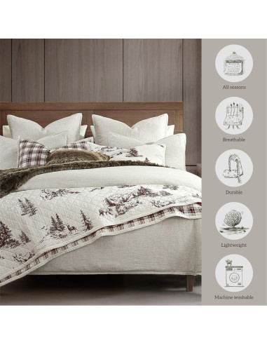 Juego de Colcha Reversible Paseo Road Individual 2 Piezas