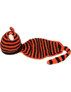 Gorro Beanie Tigre Crochet para Bebés 0-6 Meses 2