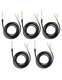 5 Sensores de Temperatura Digital DS18B20 Impermeables 1m
