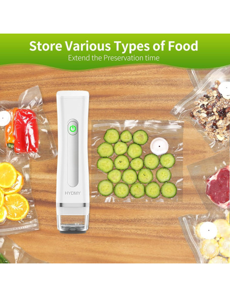 Sellador al vacío portátil HYDMY con 10 bolsas reutilizables Sellador al vacío portátil HYDMY con 10 bolsas reutilizables